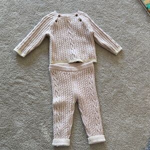 Janie and Jack Cable Knit Sweater and Pants Set Size 12-18 months